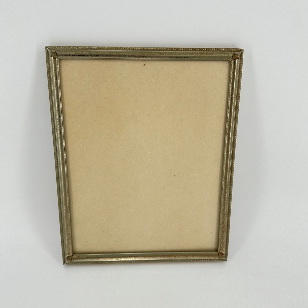 Vintage Ornate Embossed Metal 8x10 Picture Frame Gold Tone Wall Hanging